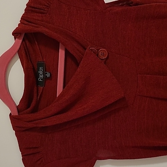 Papillon short sleeve red knit - Picture 2 of 5